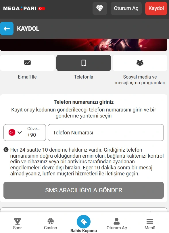 Megapari Android Uygulaması görseli